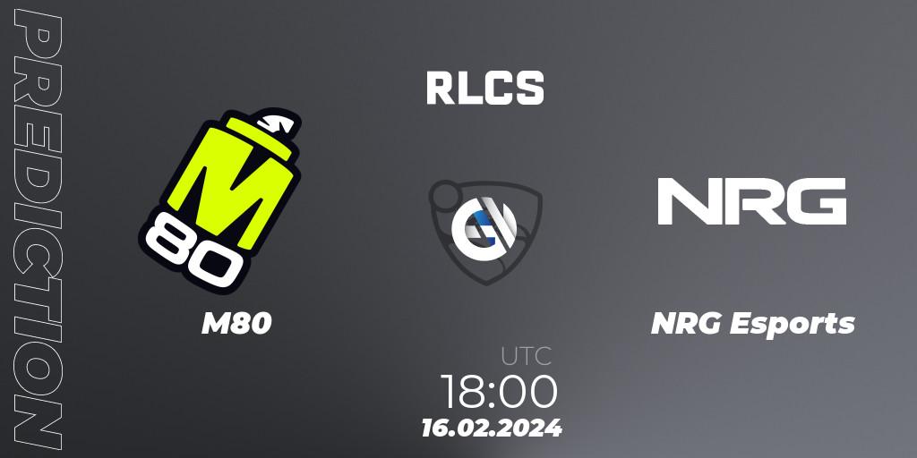 M80 - NRG Esports: Maç tahminleri. 16.02.24, Rocket League, RLCS 2024 - Major 1: North America Open Qualifier 2