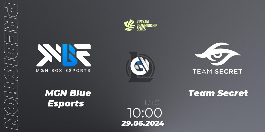 MGN Blue Esports - Team Secret: Maç tahminleri. 25.07.2024 at 10:00, LoL, VCS Summer 2024 - Group Stage