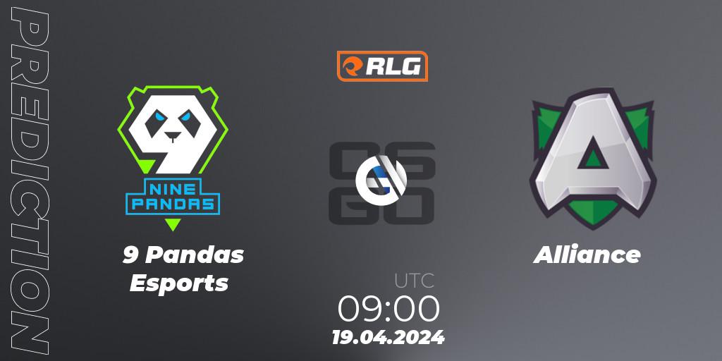 9 Pandas Esports - Alliance: Maç tahminleri. 19.04.24, CS2 (CS:GO), RES European Series #2