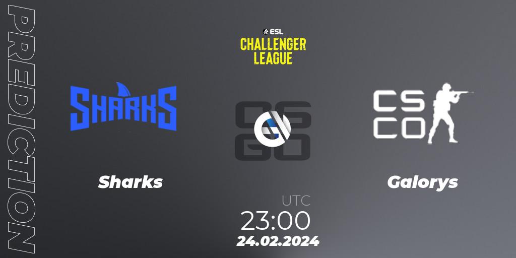 Sharks - Galorys: Maç tahminleri. 24.02.2024 at 23:00, Counter-Strike (CS2), ESL Challenger League Season 47: South America