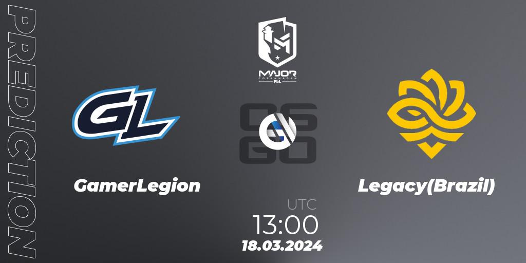GamerLegion - Legacy(Brazil): Maç tahminleri. 18.03.24, CS2 (CS:GO), PGL CS2 Major Copenhagen 2024 Challengers Stage