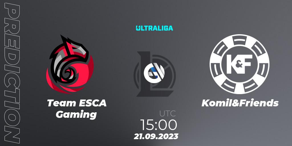 Team ESCA Gaming - Komil&Friends: Maç tahminleri. 21.09.23, LoL, Ultraliga Season 11 - Promotion