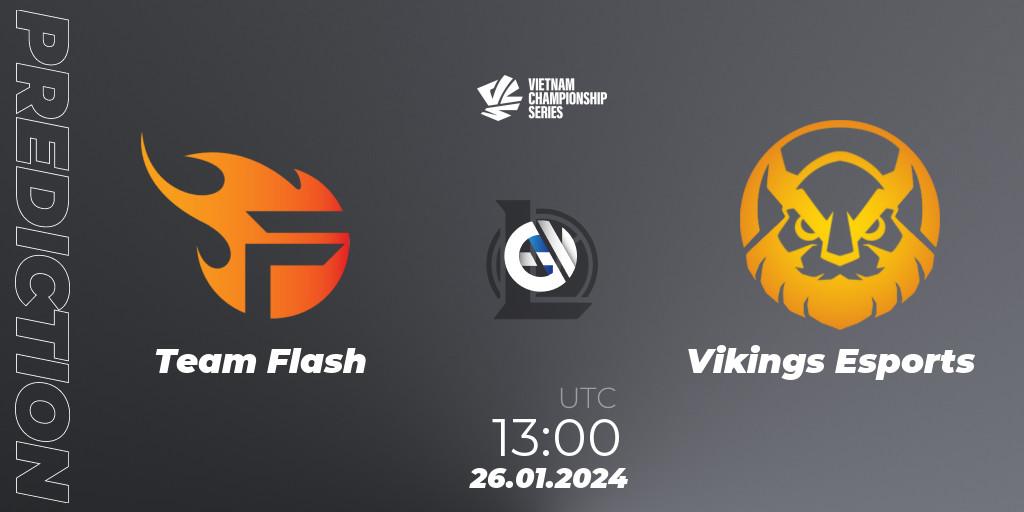 Team Flash - Vikings Esports: Maç tahminleri. 26.01.2024 at 13:00, LoL, VCS Dawn 2024 - Group Stage