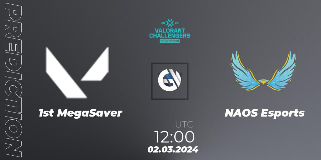 1st MegaSaver - NAOS Esports: Maç tahminleri. 02.03.2024 at 12:00, VALORANT, VALORANT Challengers 2024 Philippines: Split 1