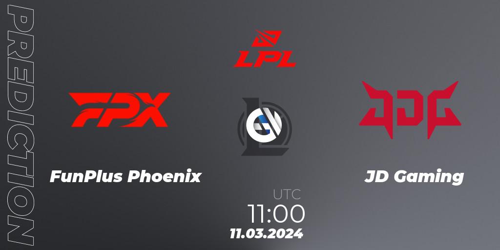 FunPlus Phoenix - JD Gaming: Maç tahminleri. 11.03.24, LoL, LPL Spring 2024 - Group Stage