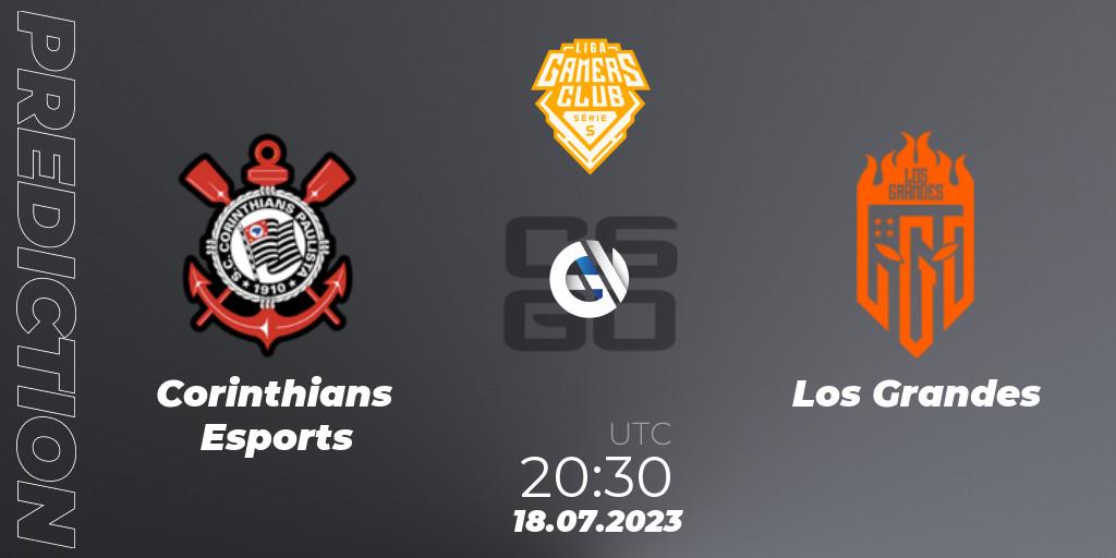Corinthians Esports - Los Grandes: Maç tahminleri. 18.07.2023 at 21:00, Counter-Strike (CS2), Gamers Club Liga Série S: Season 3