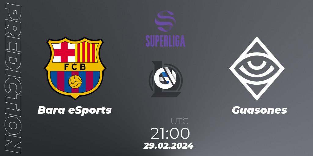 Barça eSports - Guasones: Maç tahminleri. 29.02.2024 at 21:00, LoL, Superliga Spring 2024 - Group Stage