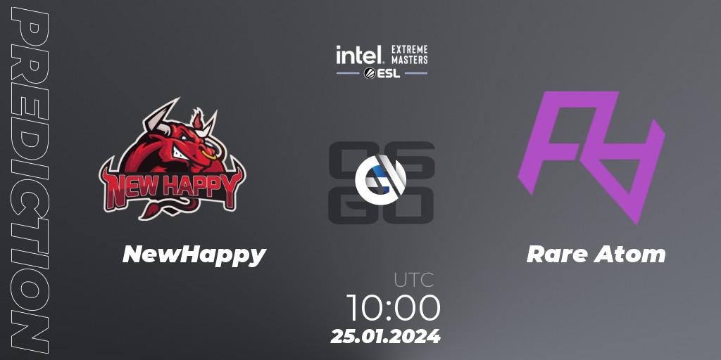 NewHappy - Rare Atom: Maç tahminleri. 25.01.2024 at 10:00, Counter-Strike (CS2), Intel Extreme Masters China 2024: Asian Open Qualifier #2