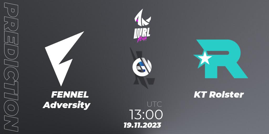 FENNEL Adversity - KT Rolster: Maç tahminleri. 19.11.2023 at 13:00, Wild Rift, WRL Asia 2023 - Season 2 - Regular Season
