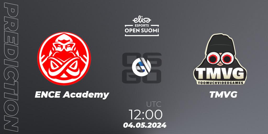 ENCE Academy - TMVG: Maç tahminleri. 04.05.2024 at 12:00, Counter-Strike (CS2), Elisa Open Suomi Season 6
