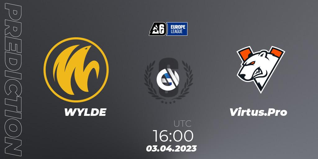 WYLDE - Virtus.Pro: Maç tahminleri. 03.04.2023 at 16:00, Rainbow Six, Europe League 2023 - Stage 1