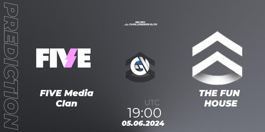 FIVE Media Clan - THE FUN HOUSE: Maç tahminleri. 05.06.2024 at 19:00, Call of Duty, Call of Duty Challengers 2024 - Elite 3: EU