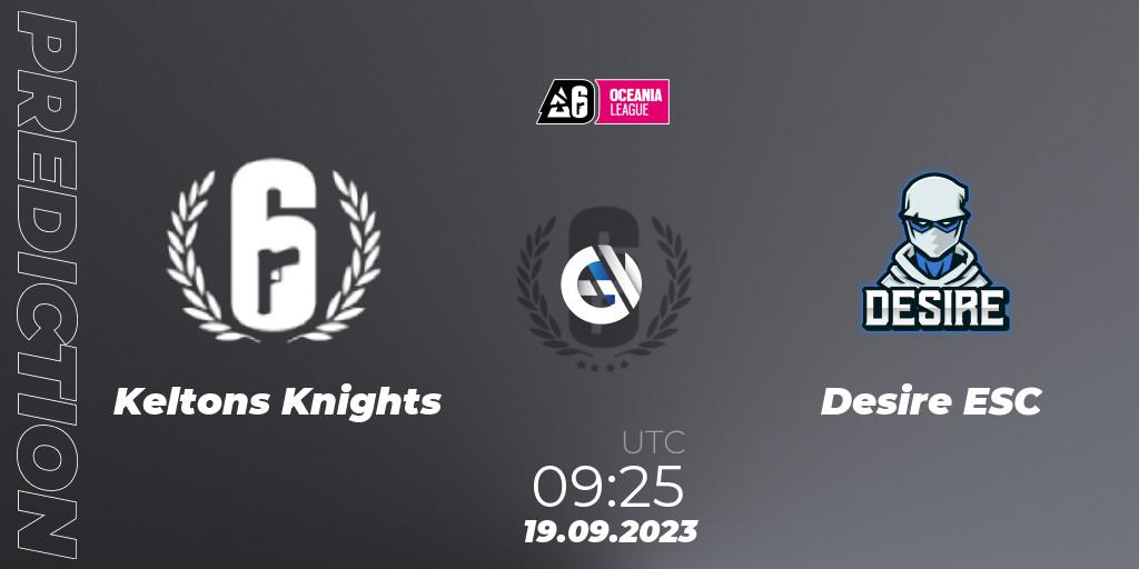 Keltons Knights - Desire ESC: Maç tahminleri. 19.09.2023 at 09:25, Rainbow Six, Oceania League 2023 - Stage 2