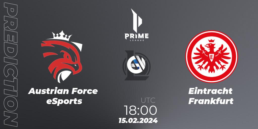 Austrian Force eSports - Eintracht Frankfurt: Maç tahminleri. 15.02.24, LoL, Prime League Spring 2024 - Group Stage