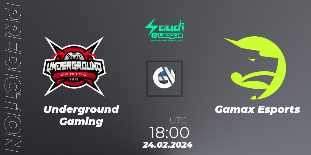 Underground Gaming - Gamax Esports: Maç tahminleri. 24.02.2024 at 18:00, VALORANT, Saudi eLeague 2024: Major 1