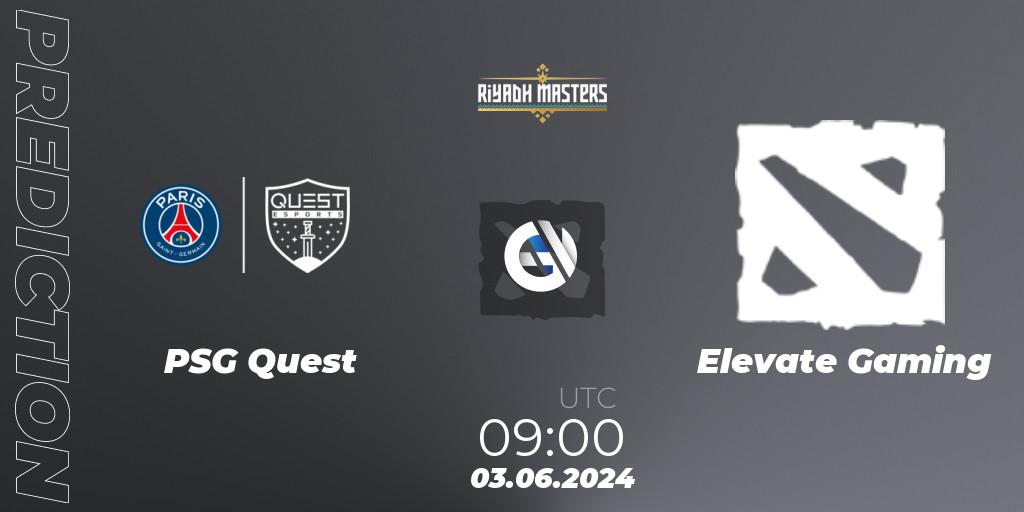 PSG Quest - Elevate Gaming: Maç tahminleri. 03.06.2024 at 09:00, Dota 2, Riyadh Masters 2024: MENA Closed Qualifier