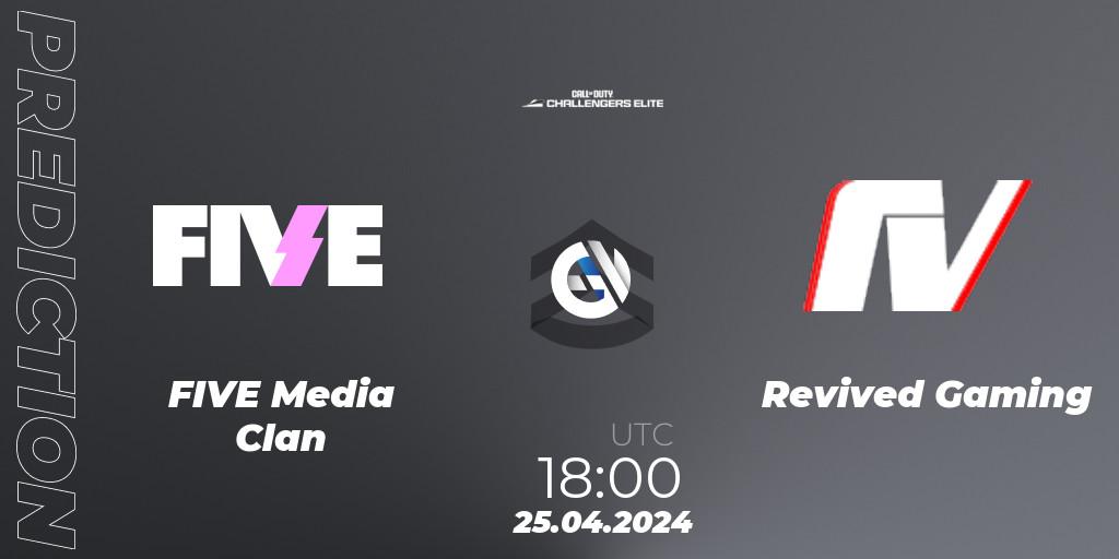 FIVE Media Clan - Revived Gaming: Maç tahminleri. 25.04.2024 at 18:00, Call of Duty, Call of Duty Challengers 2024 - Elite 2: EU
