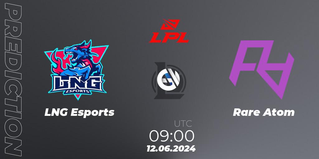 LNG Esports - Rare Atom: Maç tahminleri. 12.06.2024 at 09:00, LoL, LPL 2024 Summer - Group Stage