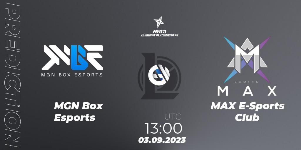 MGN Box Esports - MAX E-Sports Club: Maç tahminleri. 03.09.23, LoL, Asia Star Challengers Invitational 2023