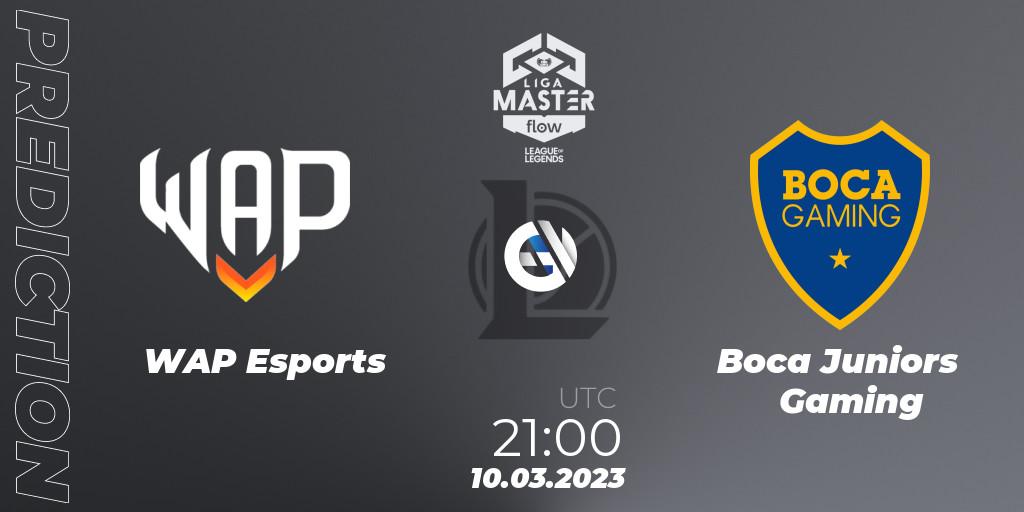 WAP Esports - Boca Juniors Gaming: Maç tahminleri. 10.03.2023 at 21:00, LoL, Liga Master Opening 2023 - Playoffs