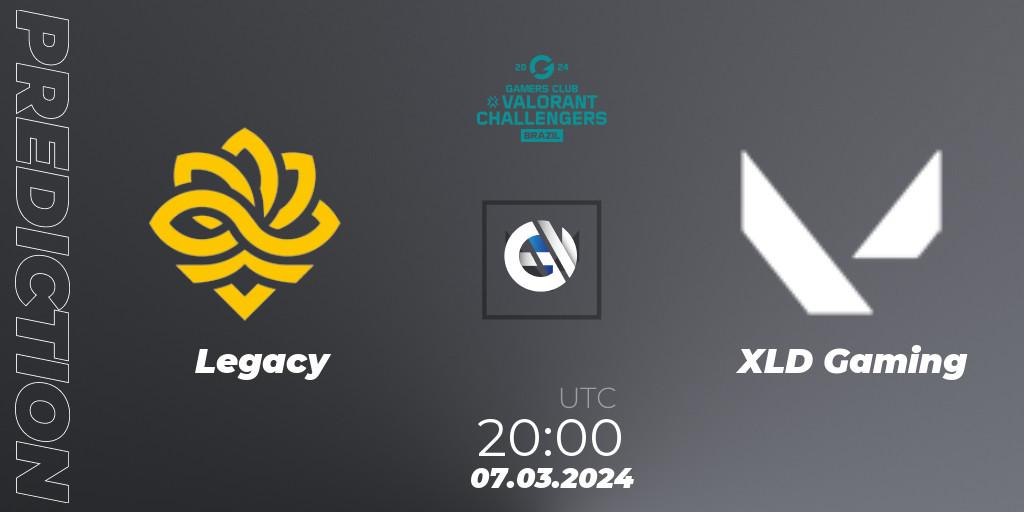 Legacy - XLD Gaming: Maç tahminleri. 07.03.2024 at 20:00, VALORANT, VALORANT Challengers Brazil 2024: Split 1