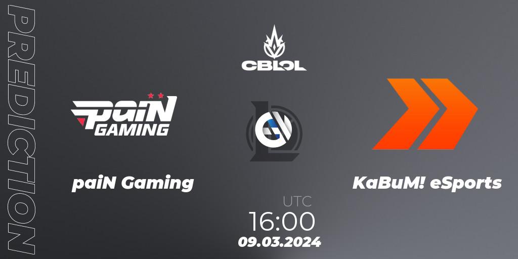 paiN Gaming - KaBuM! eSports: Maç tahminleri. 09.03.24, LoL, CBLOL Split 1 2024 - Group Stage