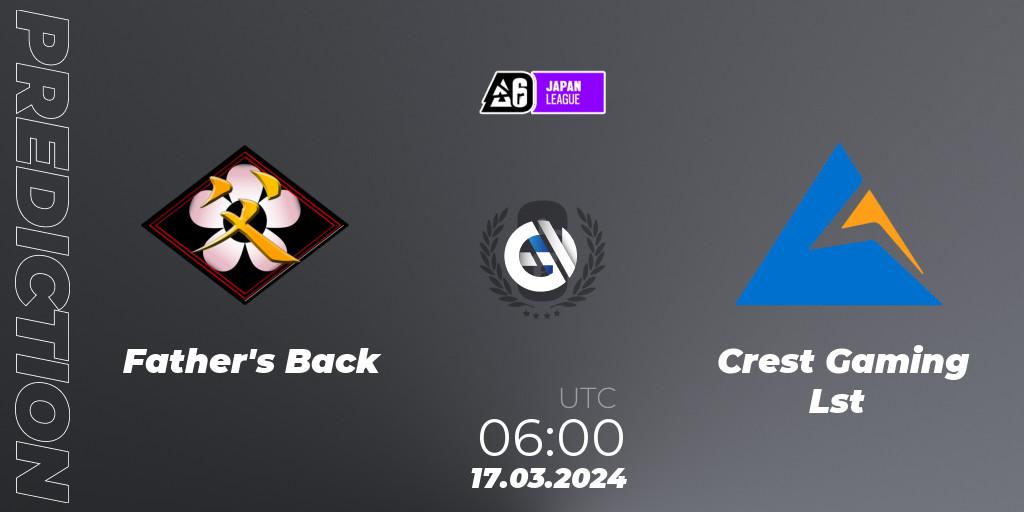 Father's Back - Crest Gaming Lst: Maç tahminleri. 17.03.24, Rainbow Six, Japan League 2024 - Stage 1