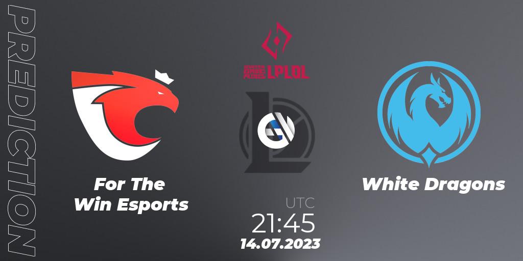 For The Win Esports - White Dragons: Maç tahminleri. 14.07.23, LoL, LPLOL Split 2 2023 - Group Stage