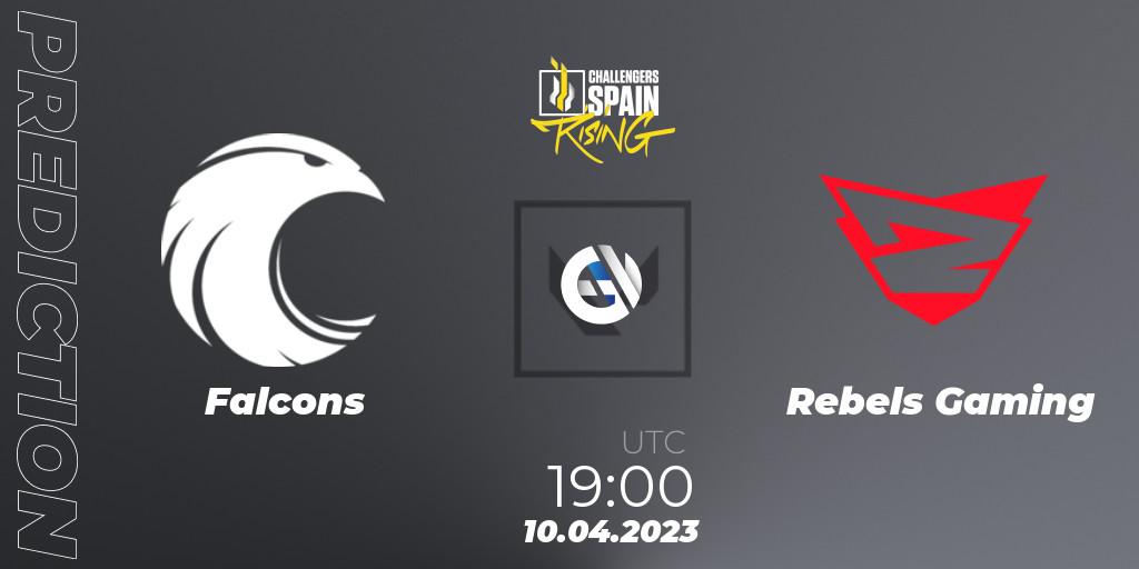 Falcons - Rebels Gaming: Maç tahminleri. 10.04.2023 at 19:55, VALORANT, VALORANT Challengers 2023 Spain: Rising Split 2
