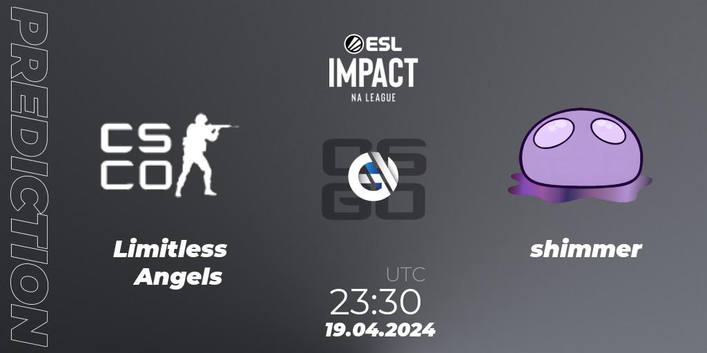 Limitless Angels - shimmer: Maç tahminleri. 19.04.24, CS2 (CS:GO), ESL Impact League Season 5: North America