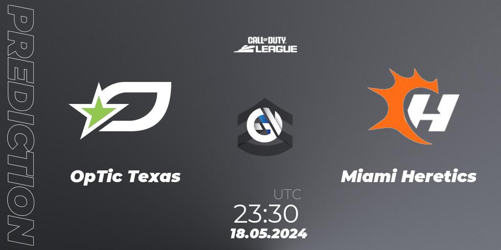 OpTic Texas - Miami Heretics: Maç tahminleri. 18.05.2024 at 23:30, Call of Duty, Call of Duty League 2024: Stage 3 Major