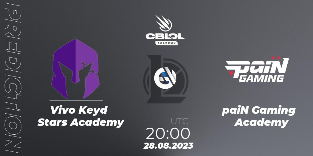 Vivo Keyd Stars Academy - paiN Gaming Academy: Maç tahminleri. 28.08.2023 at 20:00, LoL, CBLOL Academy Split 2 2023 - Playoffs