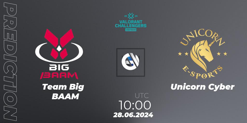 Team Big BAAM - Unicorn Cyber: Maç tahminleri. 28.06.2024 at 10:00, VALORANT, VALORANT Challengers 2024: Vietnam Split 2