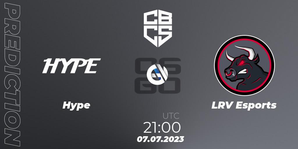Hype - LRV Esports: Maç tahminleri. 07.07.23, CS2 (CS:GO), CBCS 2023 Masters: Open Qualifier