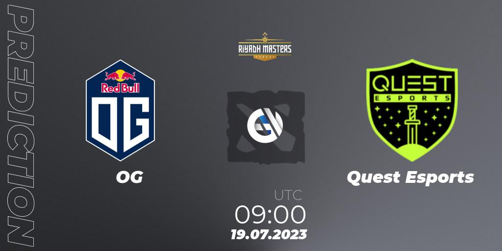 OG - PSG Quest: Maç tahminleri. 19.07.2023 at 09:04, Dota 2, Riyadh Masters 2023 - Play-In