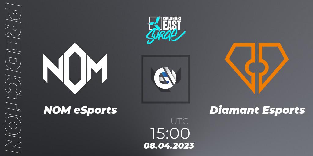NOM eSports - Diamant Esports: Maç tahminleri. 08.04.23, VALORANT, VALORANT Challengers East: Surge - Split 2 - Regular Season
