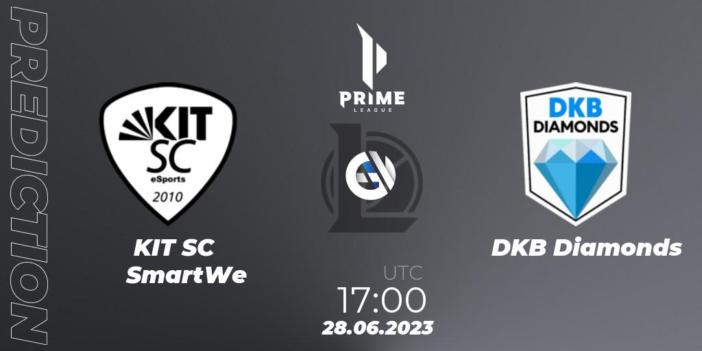 KIT SC SmartWe - DKB Diamonds: Maç tahminleri. 28.06.2023 at 17:00, LoL, Prime League 2nd Division Summer 2023