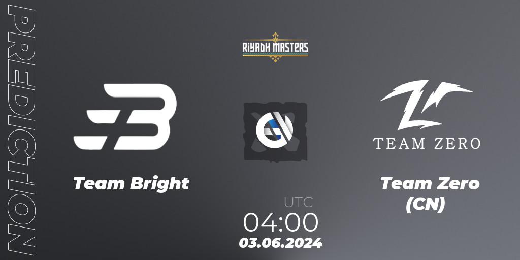 Team Bright - Team Zero (CN): Maç tahminleri. 03.06.2024 at 04:20, Dota 2, Riyadh Masters 2024: China Closed Qualifier