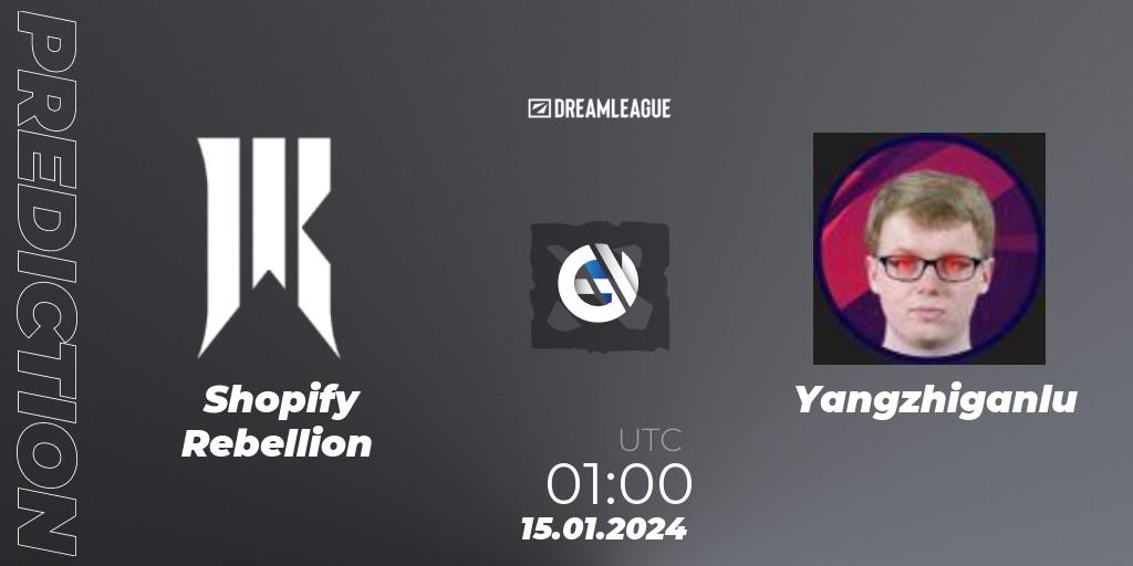 Shopify Rebellion - Yangzhiganlu: Maç tahminleri. 15.01.2024 at 01:02, Dota 2, DreamLeague Season 22: North America Closed Qualifier