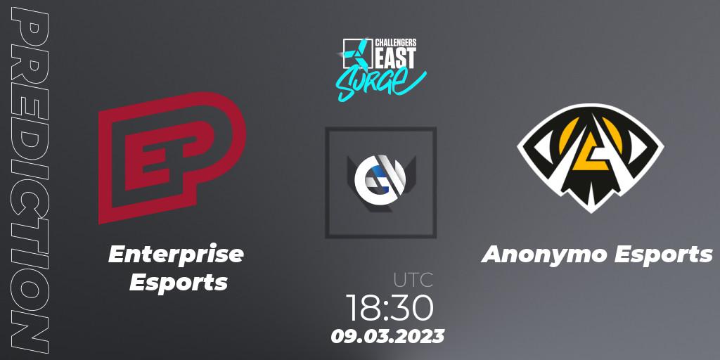 Enterprise Esports - Anonymo Esports: Maç tahminleri. 09.03.2023 at 18:30, VALORANT, VALORANT Challengers 2023 East: Surge Split 1