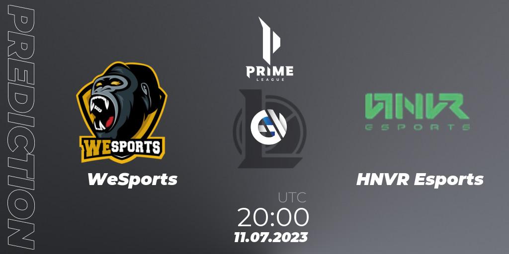 WeSports - HNVR Esports: Maç tahminleri. 11.07.2023 at 20:00, LoL, Prime League 2nd Division Summer 2023