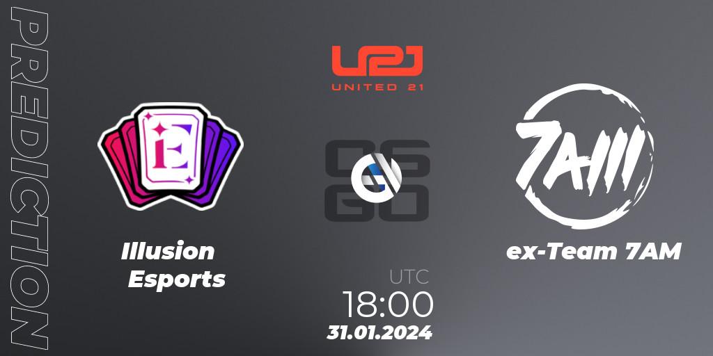 Illusion Esports - ex-Team 7AM: Maç tahminleri. 01.02.2024 at 12:30, Counter-Strike (CS2), United21 Season 10: Division 2