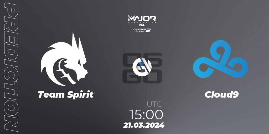 Team Spirit - Cloud9: Maç tahminleri. 21.03.24, CS2 (CS:GO), PGL CS2 Major Copenhagen 2024