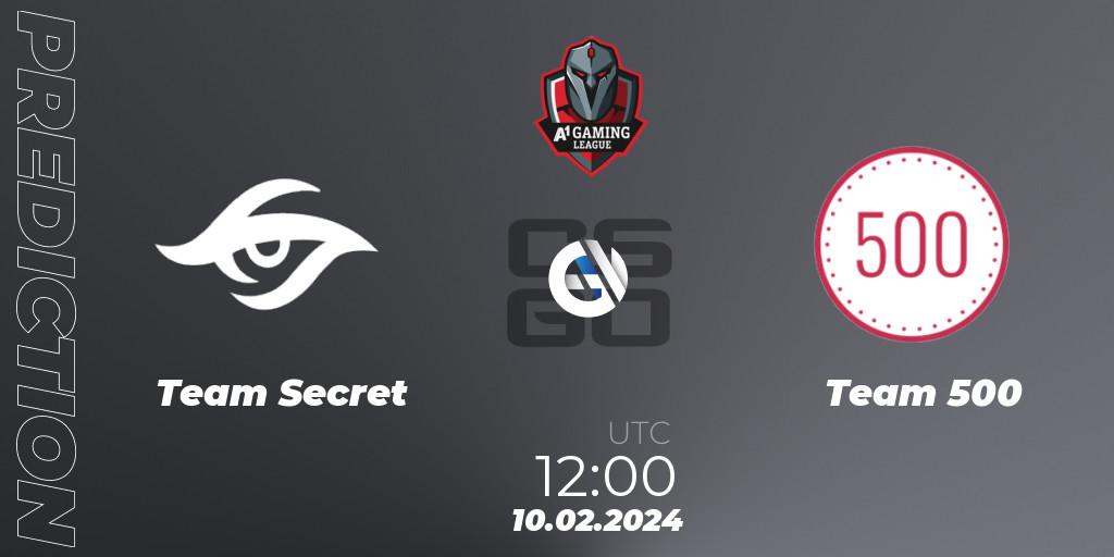 Team Secret - Team 500: Maç tahminleri. 10.02.24, CS2 (CS:GO), A1 Gaming League Season 8