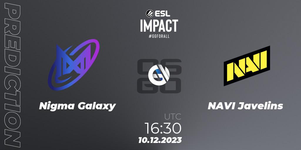 Nigma Galaxy - NAVI Javelins: Maç tahminleri. 10.12.23, CS2 (CS:GO), ESL Impact League Season 4