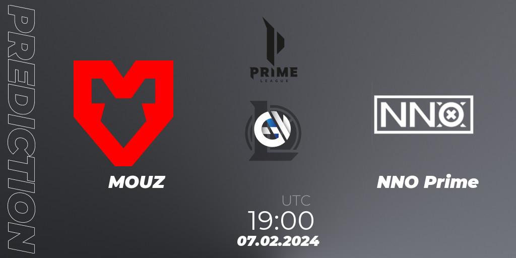 MOUZ - NNO Prime: Maç tahminleri. 07.02.24, LoL, Prime League Spring 2024 - Group Stage