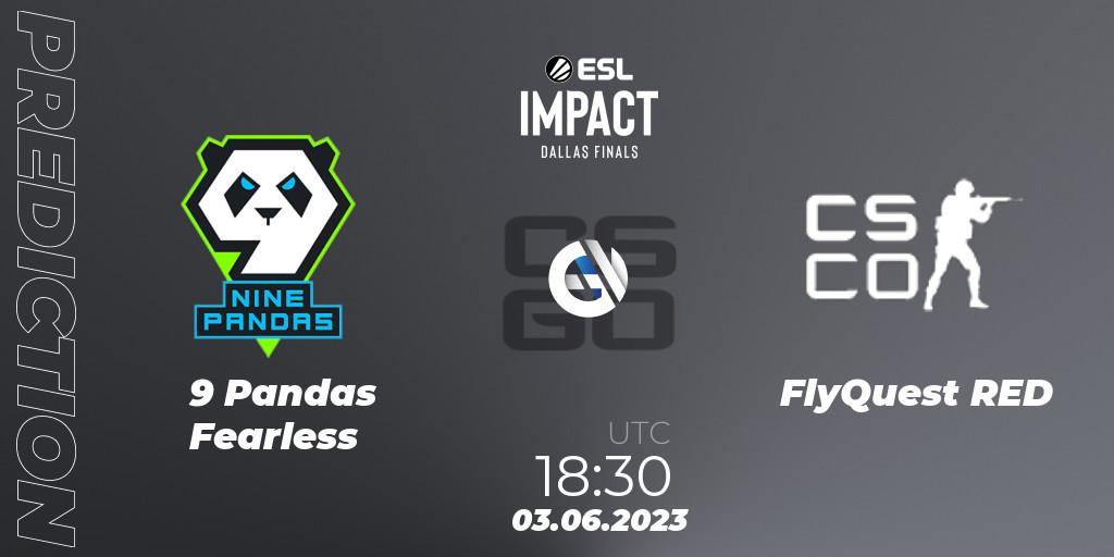 9 Pandas Fearless - FlyQuest RED: Maç tahminleri. 03.06.2023 at 17:40, Counter-Strike (CS2), ESL Impact League Season 3