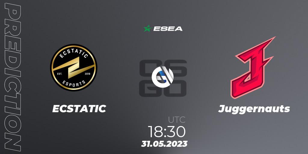 ECSTATIC - Juggernauts: Maç tahminleri. 31.05.2023 at 18:30, Counter-Strike (CS2), ESEA Advanced Season 45 Europe