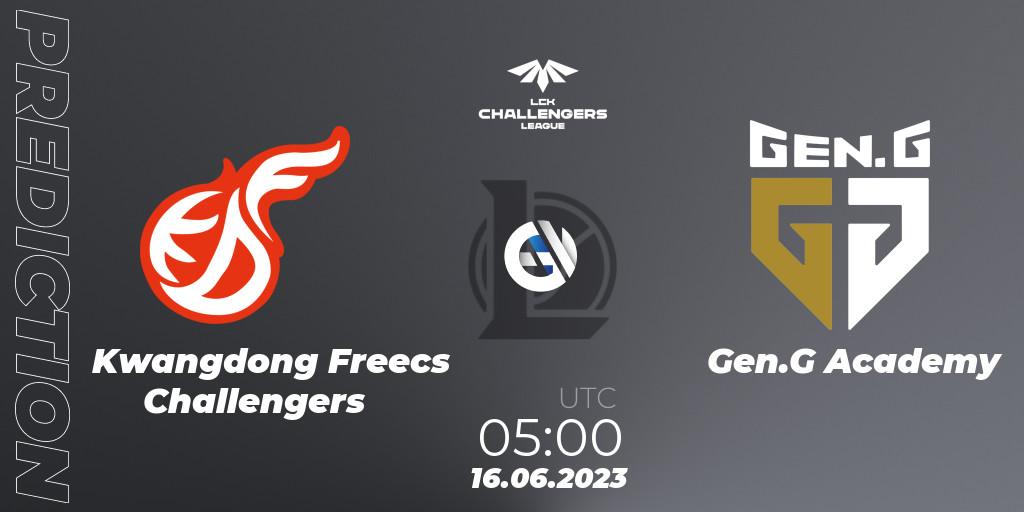 Kwangdong Freecs Challengers - Gen.G Academy: Maç tahminleri. 16.06.23, LoL, LCK Challengers League 2023 Summer - Group Stage