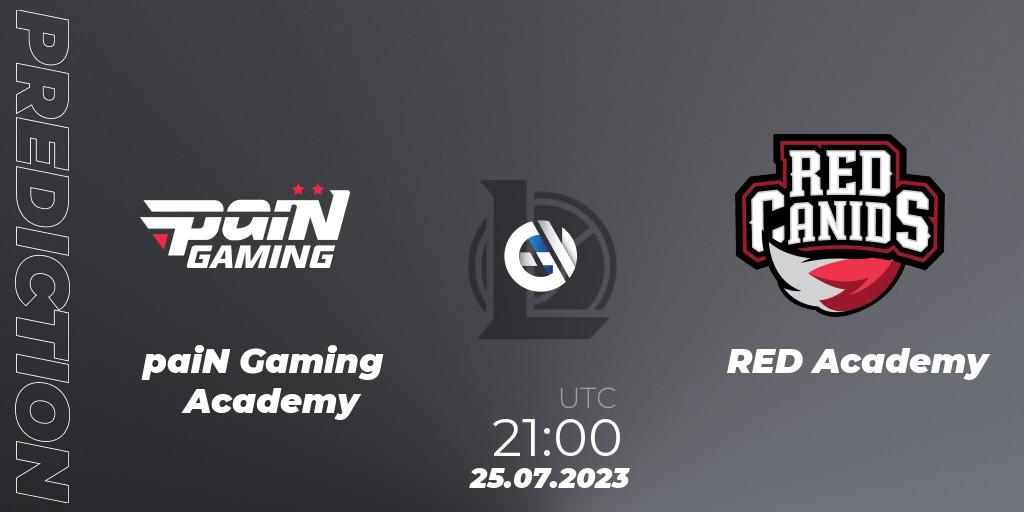 paiN Gaming Academy - RED Academy: Maç tahminleri. 25.07.2023 at 21:00, LoL, CBLOL Academy Split 2 2023 - Group Stage